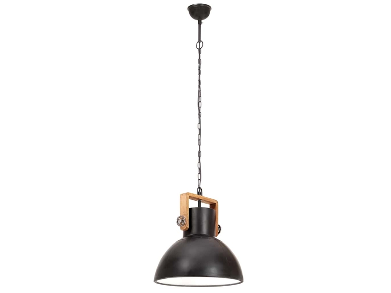  Lampe suspendue, suspension luminaire industrielle 25 w noir rond 40 cm e27  - Conforama E