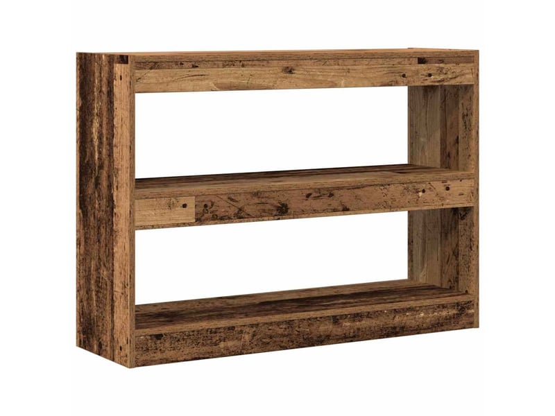 Bibliothèque 2 niveaux, armoire à livres 100 x 30 x 72 cm bois d'ingénierie shl9859 - Conforama A