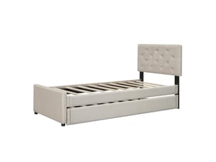 Lit gigogne 90x200 cm <strong></strong>  <strong></strong> coloris beige