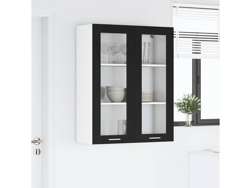  Meuble de rangement, armoire suspendue chêne noir 80x31x100cm bois d'ingénierie shl2447  - Conforama D