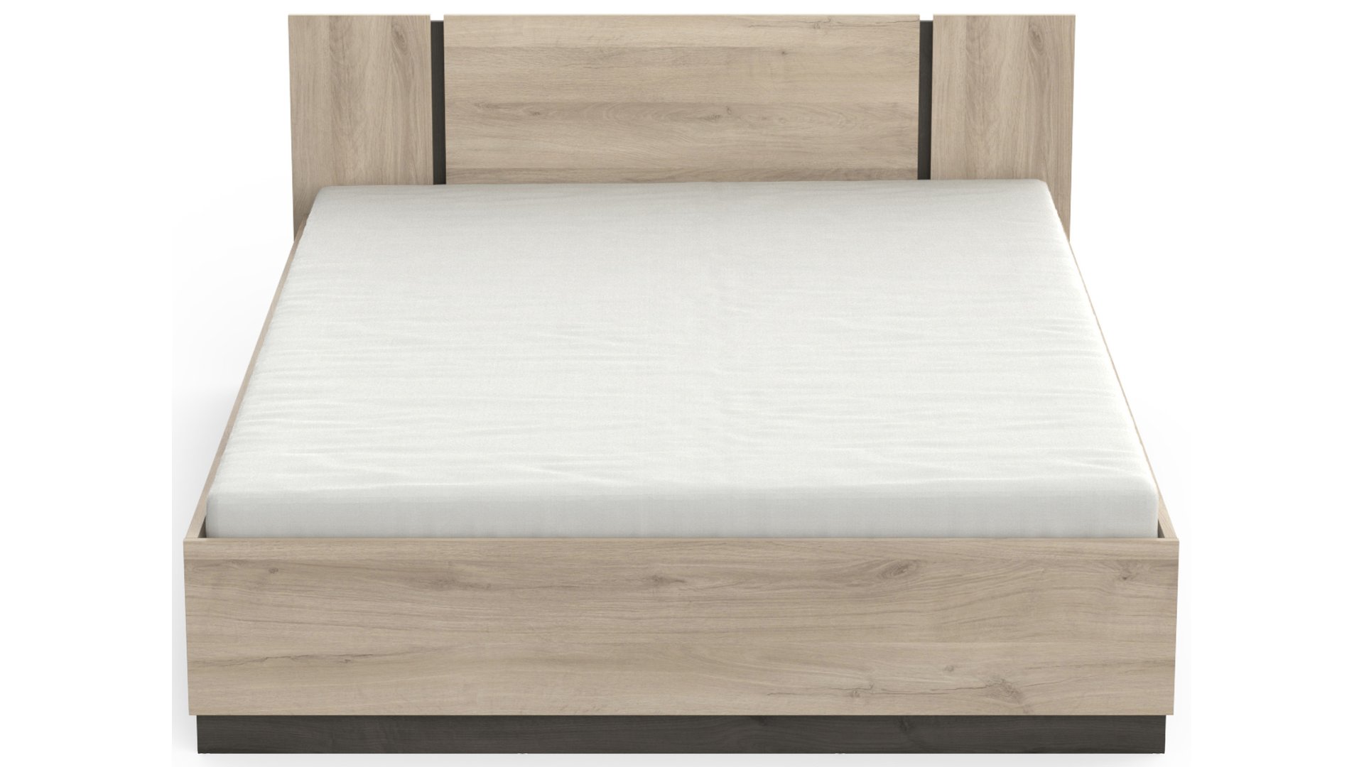Lit 140x190cm WATSON coloris chêne bois clair 71.7 Conforama