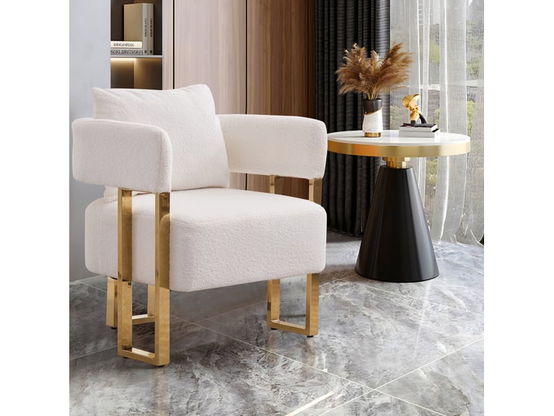  Fauteuil 66x62x68 cm une place blanc  - Conforama C