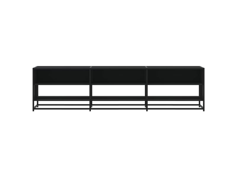  Meuble tv - banc tv - meuble de rangement noir 180x40x46 cm bois d'ingénierie  - Conforama D