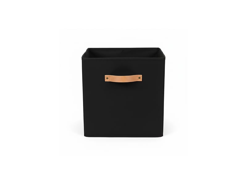Lot de 6 paniers pliables en polycoton noir 31 x 31 x 31 cm 34921L - Conforama E