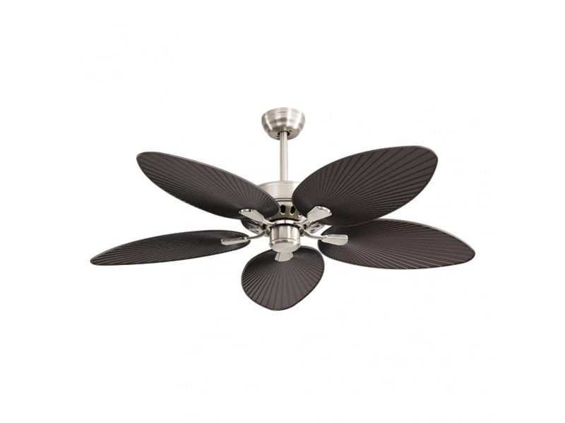  Ventilateur de plafond fabrilamp borasco dc nickelmarron 5 pales 132 cm 6 vitesses led 24 w télécommande 173191534 - Conforama E