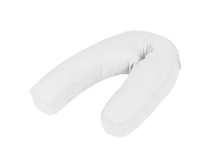Coussin de grossesse, oreiller en forme de j 54x(36-43) cm blanc cf55257