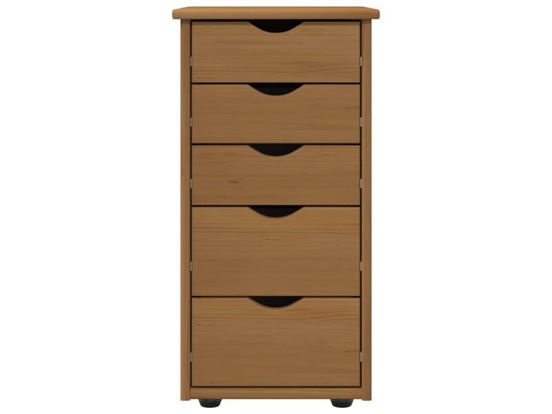  Commode de salon 34 x 39 x 61,5 cm bois de pin massif marron miel  - Conforama E