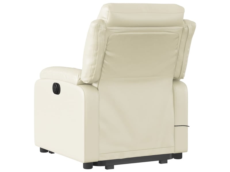 Fauteuil de bureau, fauteuil inclinable de massage crème similicuir  - Conforama E