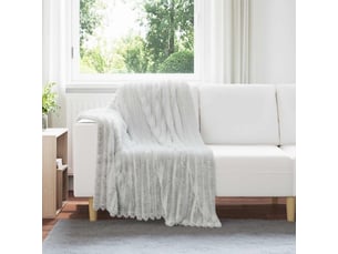 Plaid canapé gris 150x130 cm 0.45 kg polaire
