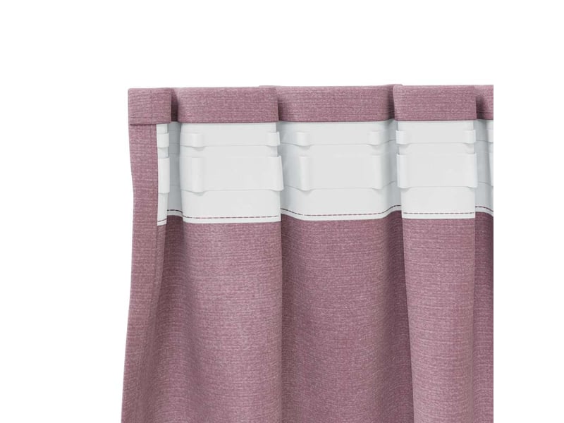 Lot de 2 rideaux, rideaux de fenêtre rose foncé 140 x 140 cm velours cf44104 - Conforama E