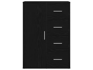 Buffet - bahut - meuble de rangement chêne noir 60 x 31 x 84 cm bois d'ingénierie