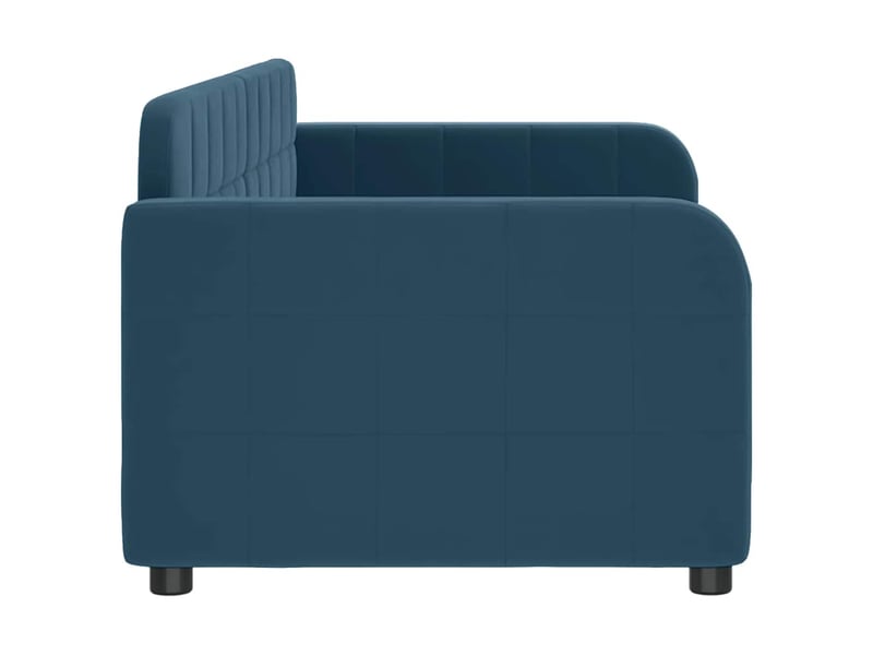  Lit simple- lit adulte -  lit de repos sans matelas bleu 80x200 cm velours  - Conforama C