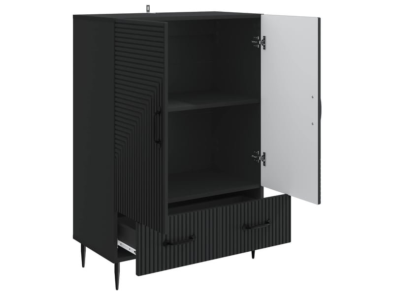  Buffet - bahut - meuble de rangement avec tiroir noir 66 x 34,5 x 95 cm bois d'ingénierie  - Conforama D