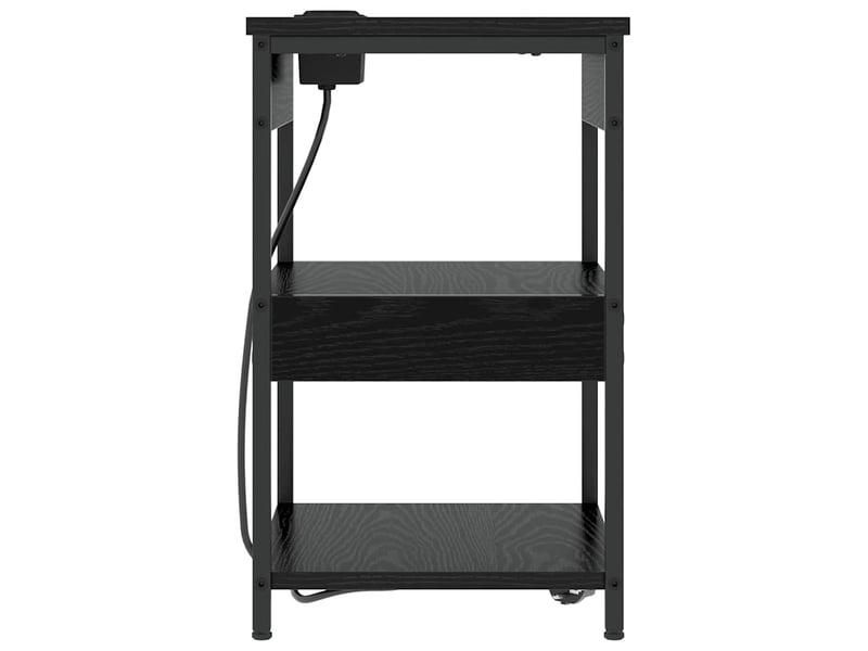 Table de chevet - cabinet de chevet - table de nuit chêne noir 41 x 31 x 51 cm bois d'ingénierie - Conforama E