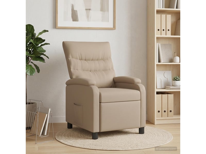  Vidaxl fauteuil inclinable cappuccino simili cuir  - Conforama B