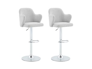 tabouret de bar assise réglable en hauteur  PANGIVO W3658P437732 - gris
