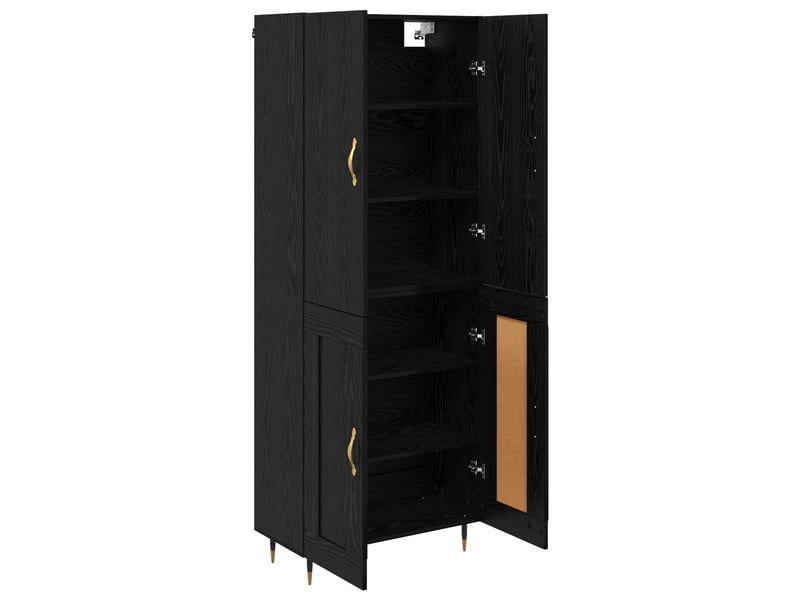  Buffet - haut armoire chêne noir 69,5 x 34 x 180 cm bois d'ingénierie  - Conforama E