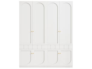 Armoire 4 porte(s) battante    IKSETERA TRADING LTD coloris blanc largeur 160 cm