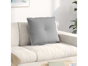 Coussin de dos, coussin de dossier gris nuage 60 x 19 x 50 cm tissu cf54744