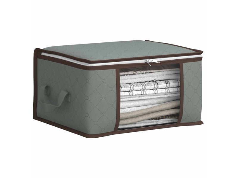  Boîte de rangement avec fenêtre latérale transparente gris shl38597  - Conforama C