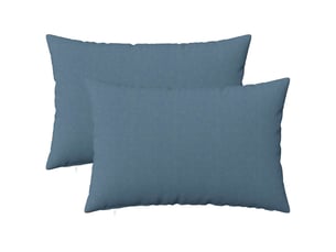 Lot de 2 coussins avec oreiller, coussins décoratifs heerlen bleu denim tissu cf50173