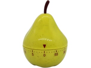 Minuteur de cuisine mécanique en forme de poire, compte à rebours de 60 minutes avec alarme sonore,pour la cuisine et la pâtisserie à la maison