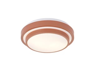 Plafonnier moderne walden, sienne et blanc, 34cm, 2 lumières, ip44