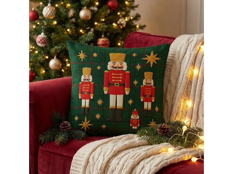  Housse de coussin déco de noël 43x43 cm kamin  - Conforama B