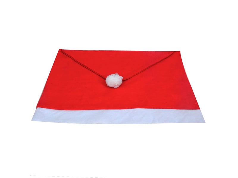  Housses de dossier de chaise 6 pcs bonnet de père noël  - Conforama D
