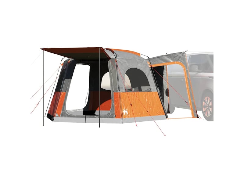  Tente voiture pour camping 4 personnes gris et orange imperméable shl77304  - Conforama B