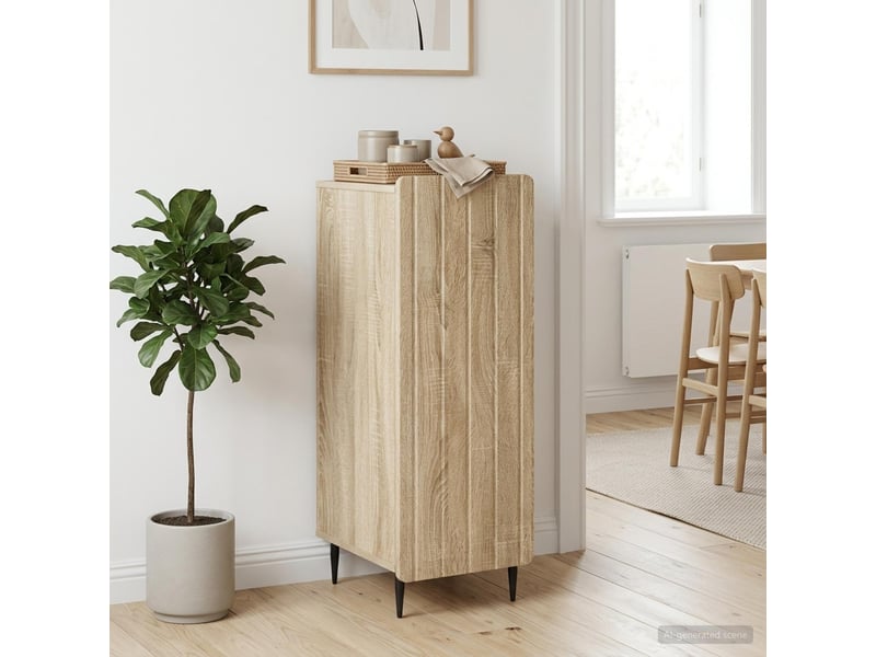 Buffet - bahut - meuble de rangement chêne sonoma 34,5 x 33 x 92 cm bois d'ingénierie - Conforama D