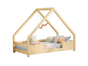 Lit cabane 90x200 cm <strong></strong>  <strong>naturel</strong> coloris naturel
