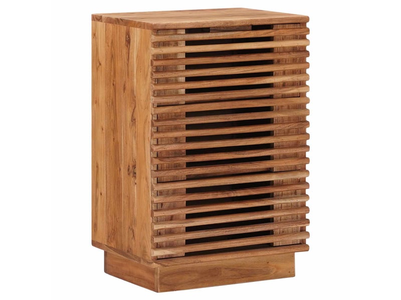  Table de chevet faite main marron teck 40 x 30 x 60 cm  - Conforama B