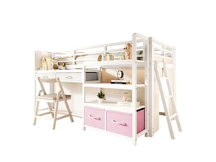 Lit mezzanine 90x200 cm <strong>MODERNLUXE</strong> <strong></strong> coloris blanc