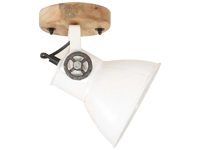  Lot de 2 lampes murales industrielles forme abat-jour 20 x 25 cm ambiance cosy style rural en fer blanc 02_0046655  - Conforama D