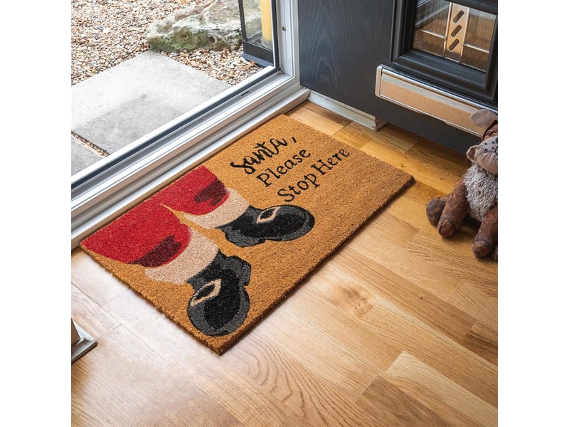  Spring paillasson de noël - 60 x 40 cm - père noël - lot de 1 - paillasson intérieur et extérieur en fibre de coco, décoration de noël, saison des fêt  - Conforama D