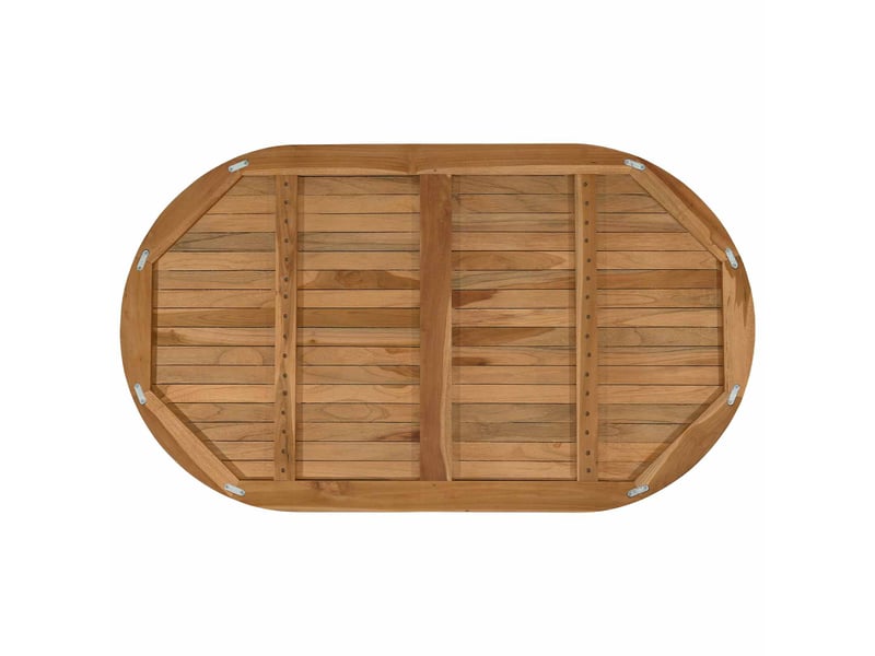  Vidaxl plateau de table ovale bois de teck massif naturel  - Conforama E