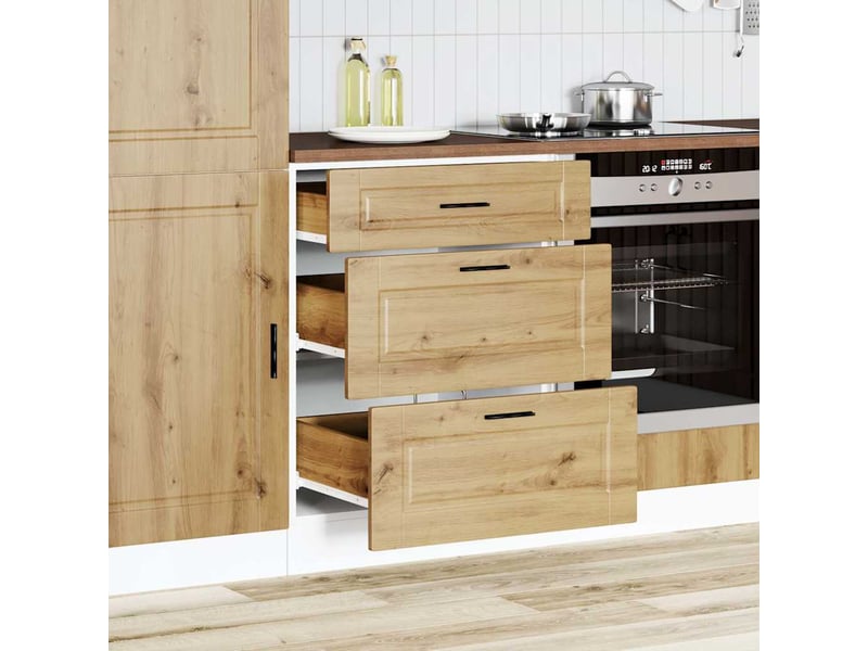  Meuble de rangement, armoire de cuisine porto chêne artisanal bois d'ingénierie shl961  - Conforama C