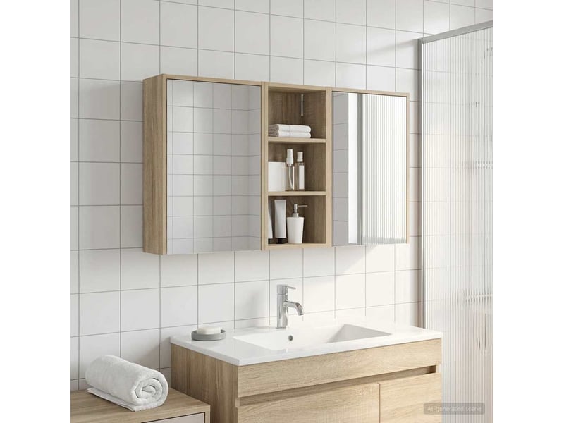 Ensemble de meubles de salle de bain 3 pcs 116x16x62.5 cm shl2316 - Conforama D