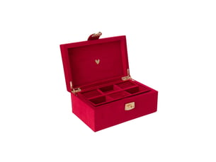 Boîte à bijoux à compartiments oto 21cm rouge