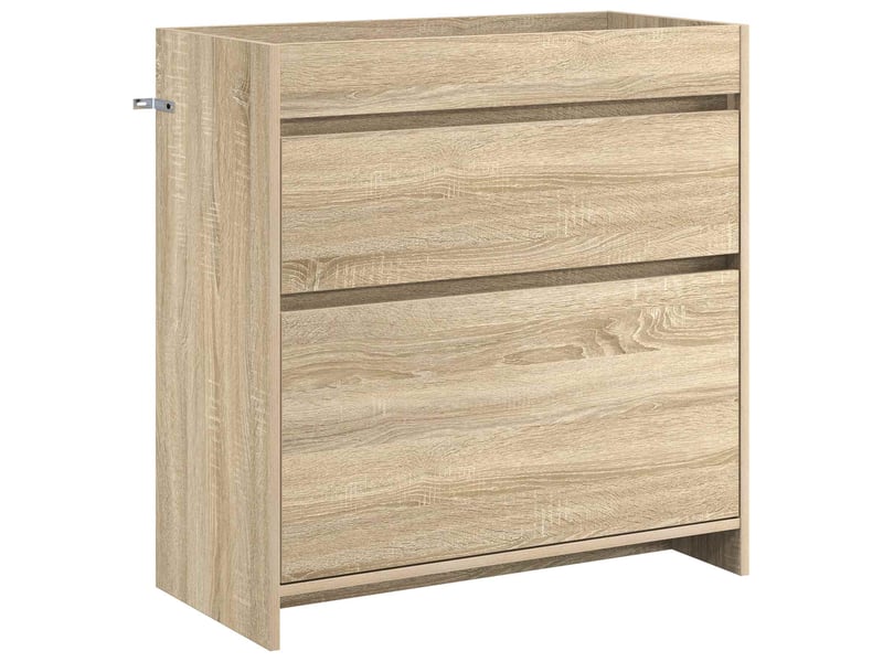  Meuble sous lavabo de salle de bain, commode chêne sonoma shl5334  - Conforama A