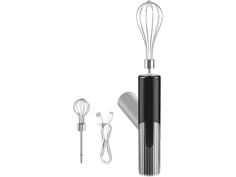 Batteur à main électrique pliable avec 3 modes de vitesse et 2 fouets amovibles pour mélanger et fouetter sans effort no - Conforama A