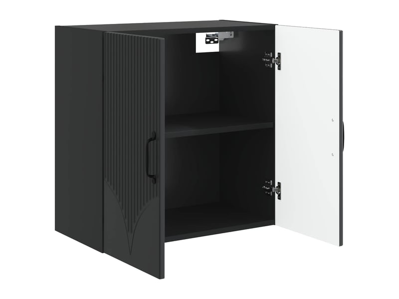  Armoire murale salon, meuble de rangement 59 x 31 x 60 cm bois d'ingénierie noir shl1073  - Conforama C