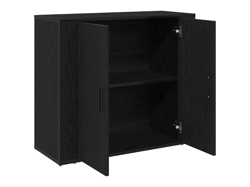  Buffet - bahut - meuble de rangement chêne noir 80 x 33 x 70 cm bois d'ingénierie  - Conforama E