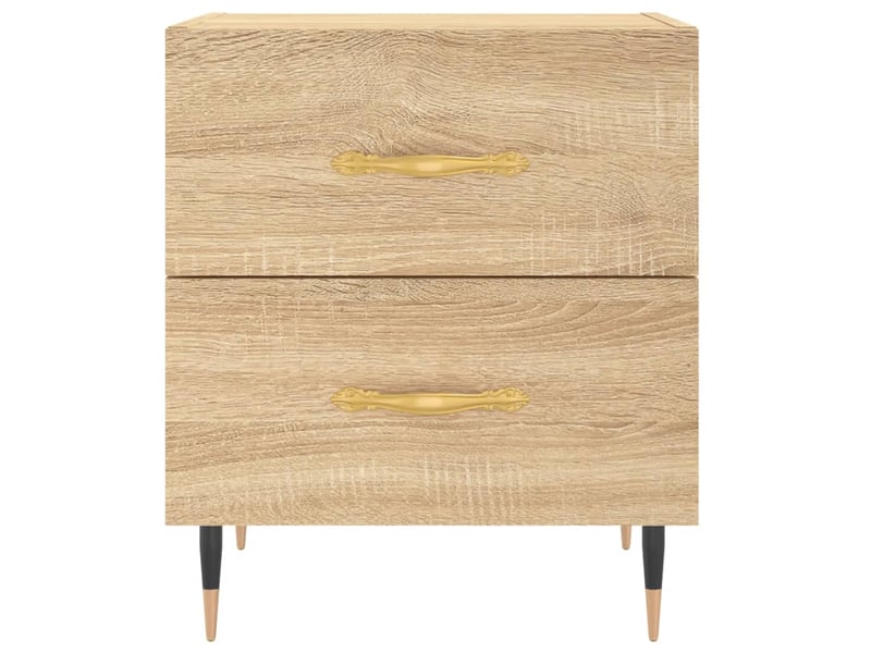  Lot de 2 tables de chevet - cabinet de chevet - table de nuit chêne sonoma 40x35x47,5 cm  - Conforama E