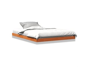 Lit 2 places 135x190 cm    coloris marron