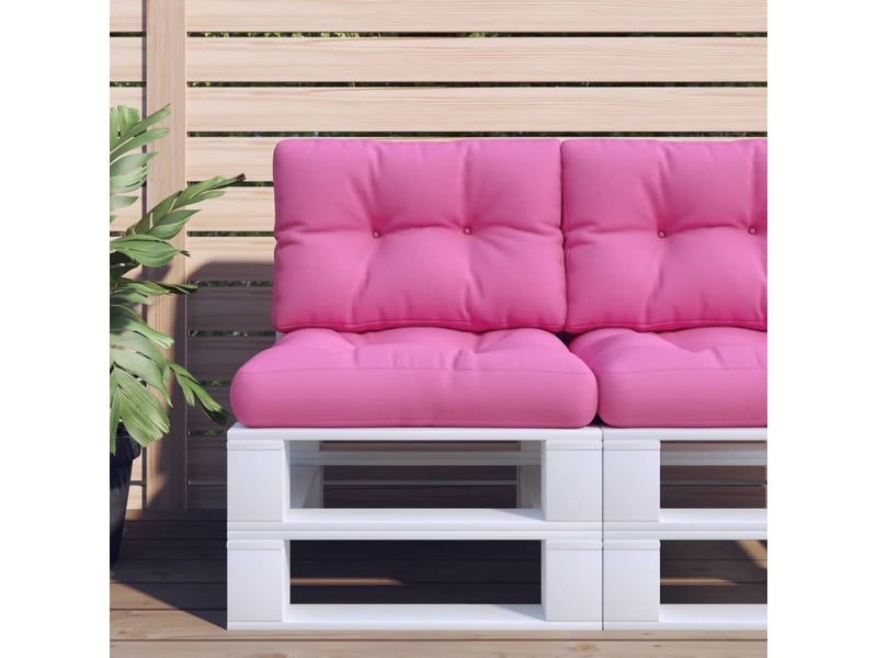  Lot de 2 coussins de palette, coussins de canapé rose tissu cf59597  - Conforama B