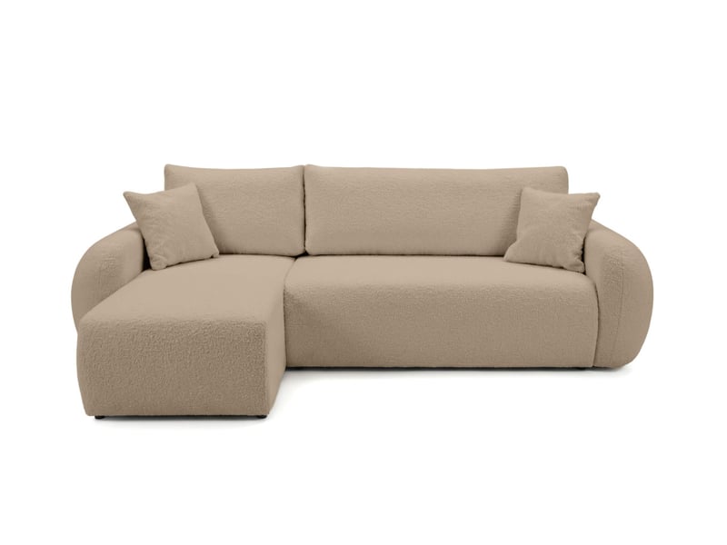  Alya - canapé d'angle convertible et réversible 3 places en bouclette  - Conforama E