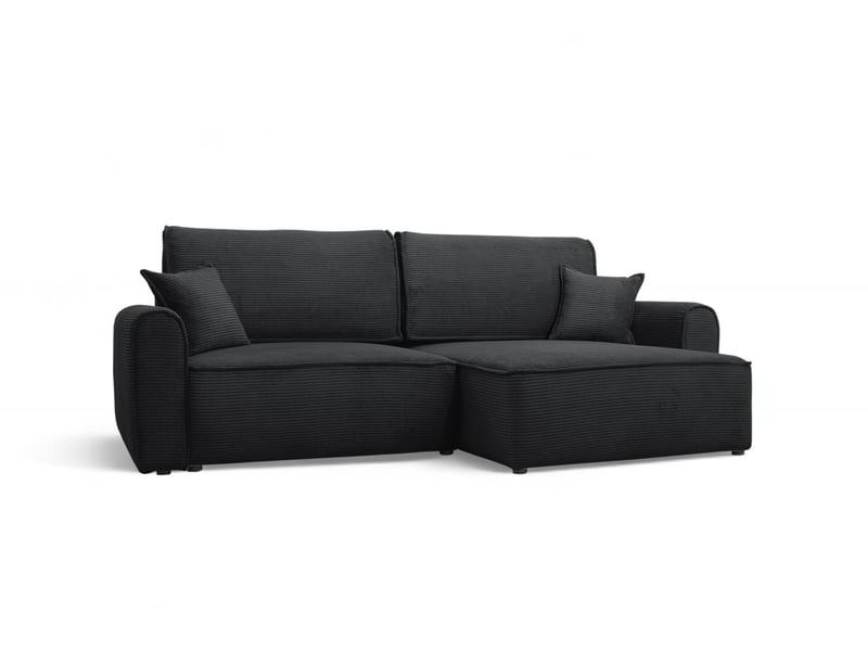  Canapé d'angle convertible martin noir  - Conforama A