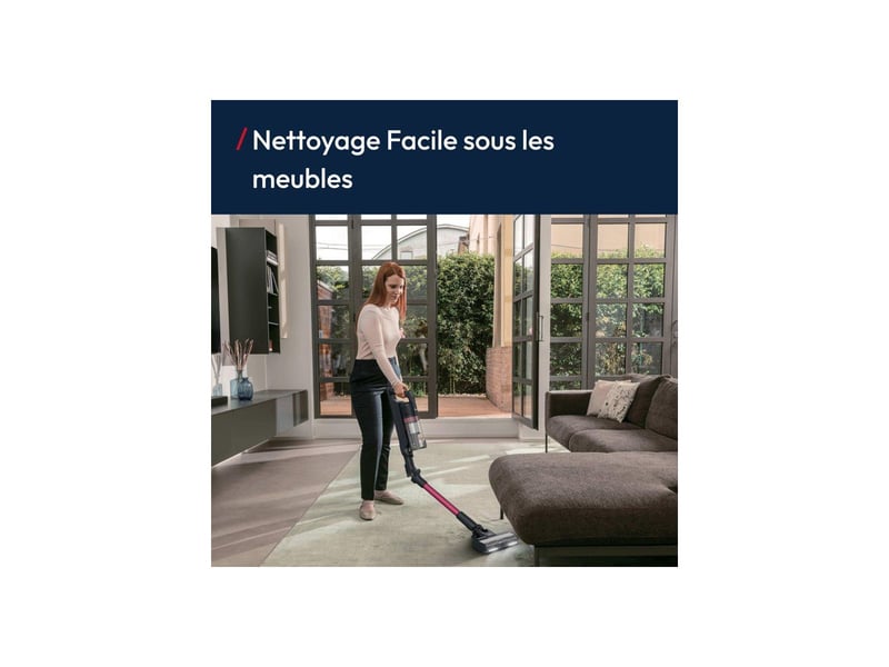  Hoover hf1m10hx 011 aspirateur-balai 2 en 1 batterie sec sans sac 200 w magenta, noir HOO8059019122922 - Conforama C